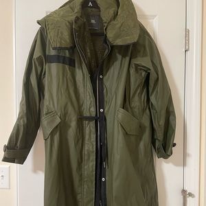 Zara Shearling Lined Raincoat